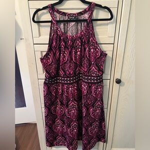 Apt. 9 Black and Pink Paisley Tank Dress